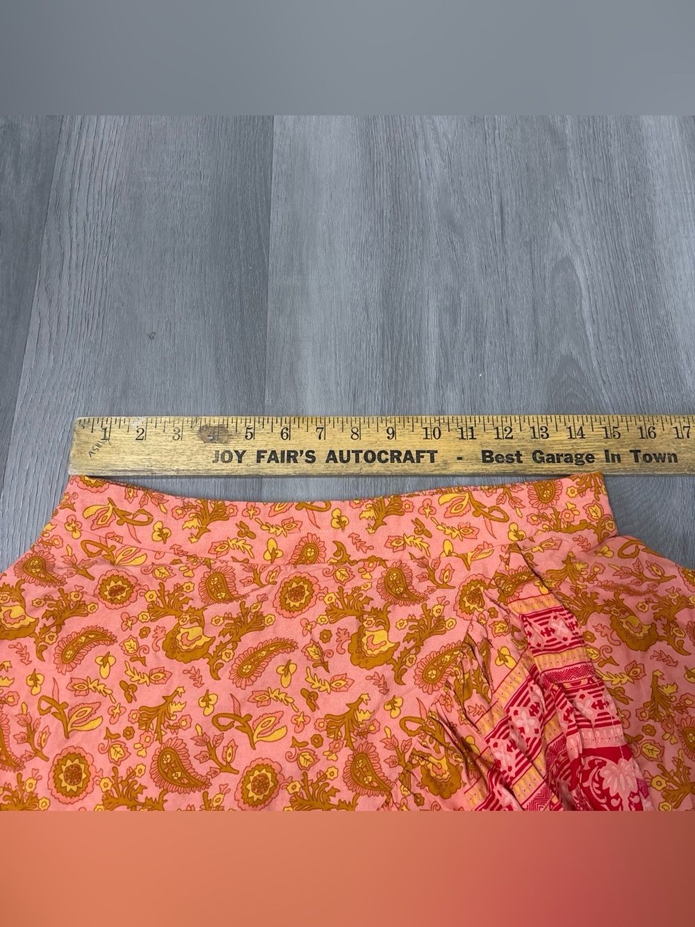 Rustty Dustty Boho Tiered Indie Floral Wrap Maxi Skirt Pink/Orange Women’s Large - Picture 8 of 9